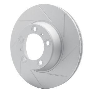 Porsche Panamera Brake Rotor (1) - Left Rear - R1 Concepts - Slotted GeoSPEC Coated - `10-`20